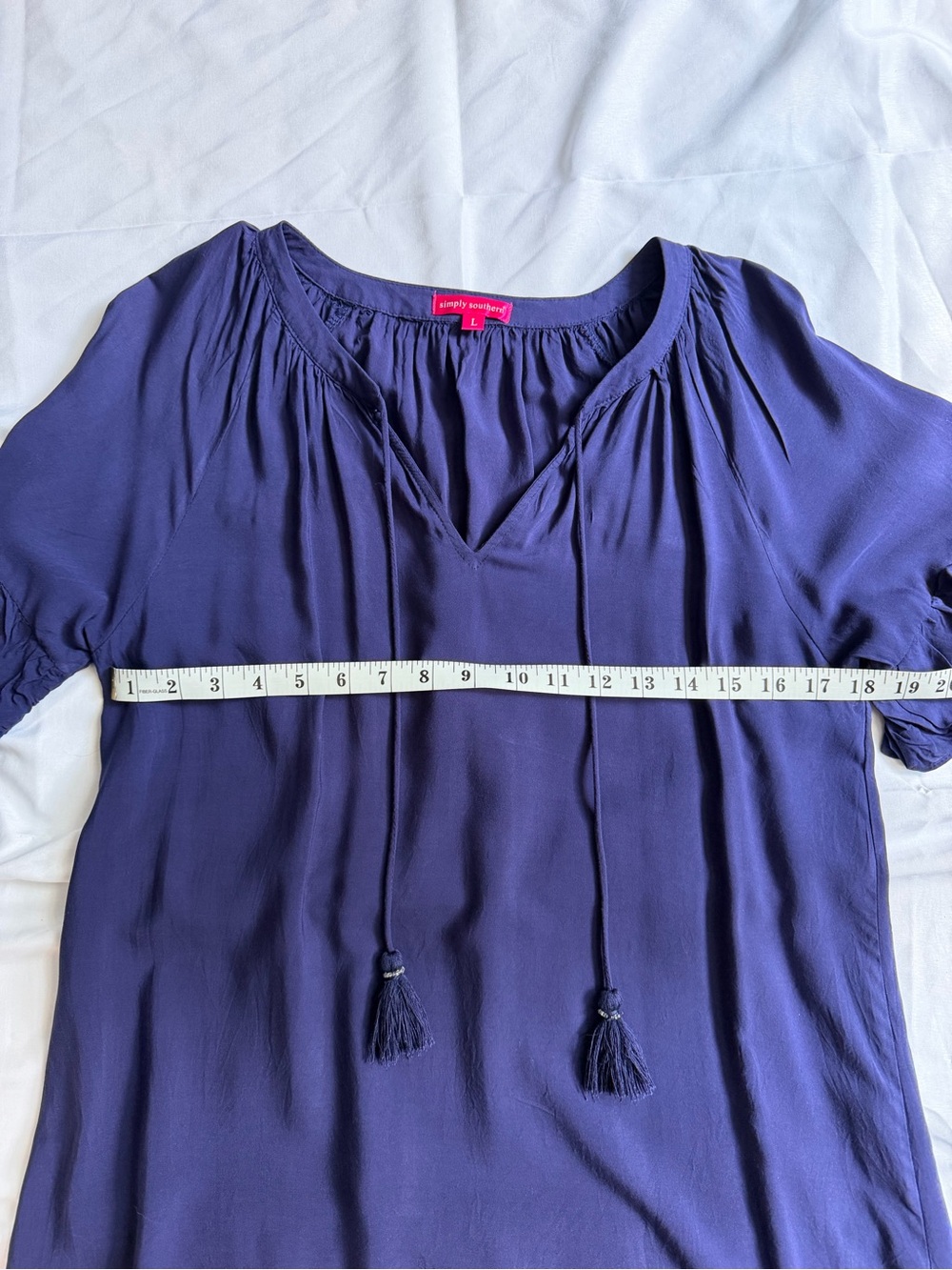Simply Southern Blueish Purple Dress with Pink Logo Tag - Picture 6 of 7